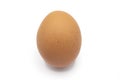 Single chicken egg isolated on white Royalty Free Stock Photo