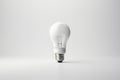 Single Classic Incandescent Light Bulb Isolated on White Background., Minimalist Concept Royalty Free Stock Photo