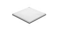 A single clean white square object on a white background Royalty Free Stock Photo