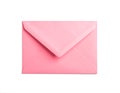 Pink Envelope Isolated on White Background Royalty Free Stock Photo