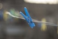 single clothes pin with blured background Royalty Free Stock Photo