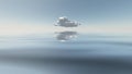 Single Cloud Above Still Water Royalty Free Stock Photo