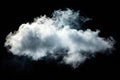 Single cloud in air isolated on black background Royalty Free Stock Photo