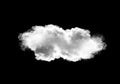 Single cloud in the black background