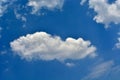 Single cloud on blue sky