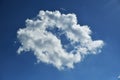 a single cloud, cloud with a hole, cumulus fractus