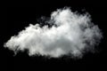 Single cloud isolated on black background Royalty Free Stock Photo