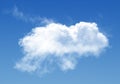 Single cloud isolated over blue sky background Royalty Free Stock Photo