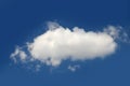 Single cloud isolated over blue sky background Royalty Free Stock Photo