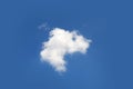 Single cloud isolated over blue sky background Royalty Free Stock Photo
