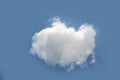 Single cloud isolated over blue sky background Royalty Free Stock Photo