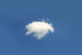 Single cloud isolated over blue sky background Royalty Free Stock Photo