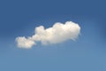 Single cloud isolated over blue sky background Royalty Free Stock Photo