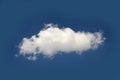 Single cloud isolated over blue sky background Royalty Free Stock Photo