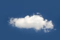 Single cloud isolated over blue sky background Royalty Free Stock Photo