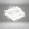 Single cloud puff isolated on white background Royalty Free Stock Photo