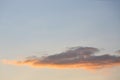 Single cloud on twilight dusk sky background