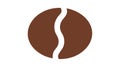 Single Coffee Bean Cafe Beverage Ingredient Icon, vector design Generative AI Royalty Free Stock Photo