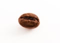 Single coffee bean isolated on a white background Royalty Free Stock Photo