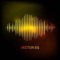 Single colorful eq, equalizer. Vector sound audio wave, frequency, melody, soundtrack in night for dance electronic Royalty Free Stock Photo