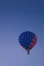 Single Colorful Hotair Balloon in Flight