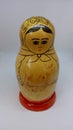 Single colorful wooden Babushka doll