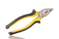 Single combination pliers, macro, isolated on white background. Royalty Free Stock Photo