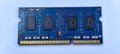 Close-up of a single computer RAM module on a light blue background Royalty Free Stock Photo