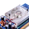 Single computer videocard on white background Royalty Free Stock Photo