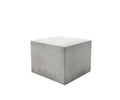 Single Concrete Cube Pedestal on White Background photo Royalty Free Stock Photo