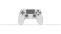Single continuous line drawing of game controller. Gamepad one line art vector illustration. Royalty Free Stock Photo