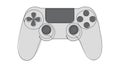 Single continuous line drawing of game controller. Gamepad one line art vector illustration. Royalty Free Stock Photo