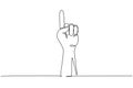 Single continuous line drawing hands icons and symbols. Emoji hand icons in internet platform chat. Communication with hand Royalty Free Stock Photo