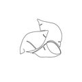 Single continuous line drawing whole healthy organic sweet potato for orchard logo identity. Fresh ipomoea batatas concept for