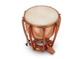 Copper timpani drum with white head on a white background Royalty Free Stock Photo