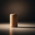 A single cork stands upright on Royalty Free Stock Photo