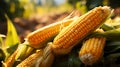 A single corn very Closeup view