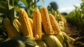 A single corn very Closeup view