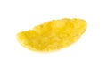 Single cornflake isolated on a white background, dry cereal