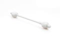 Single cotton swab isolated on white background. Ear stick safety for children use