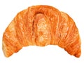 Single croissant isolated on white