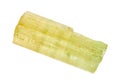 single crystal of Heliodor (yellow Golden beryl