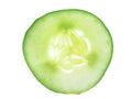 Single Cucumber slice, isolated