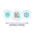 Single customer view loop concept icon Royalty Free Stock Photo