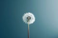 A single dandelion seed against a muted color background AI generated illustration Royalty Free Stock Photo