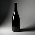 Single Dark Bottle on Dark Background Royalty Free Stock Photo