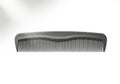A dark gray plastic comb with many fine teeth isolated on white background Royalty Free Stock Photo