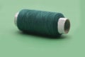 single darkCyan color yarn or spool thread over on background