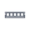 Single DDR RAM Stick, Computer Memory Module for Systems, Vector Illustration, Hardware Device Royalty Free Stock Photo