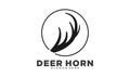 Single deer horn symbol logo design